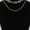 Double-Link Layered Chain Necklace – 14in Short Length