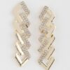 Curb Chain Drop Earrings with Jeweled Accents