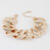 Wide Curb Chain Bracelet – Oversized Polished Links