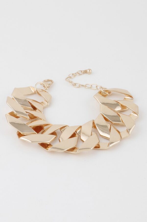 Wide Curb Chain Bracelet – Oversized Polished Links
