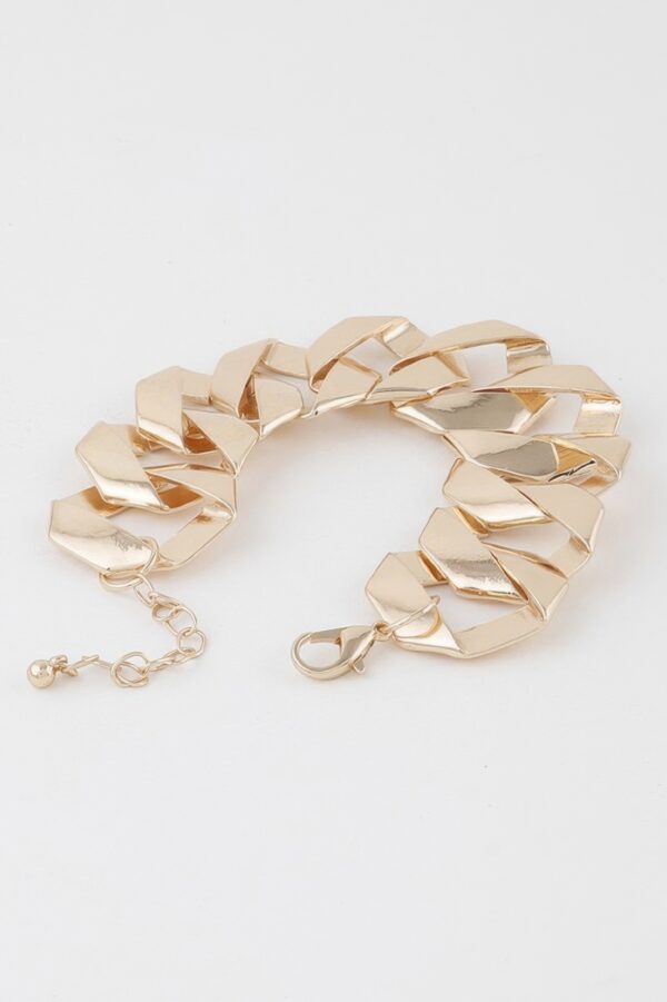 Wide Curb Chain Bracelet – Oversized Polished Links