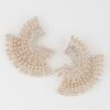 Multi Rhinestone Disk Drop Earrings