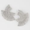 Multi Rhinestone Disk Drop Earrings