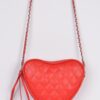 Quilted Heart Clutch – Structured PU Evening Bag
