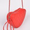 Quilted Heart Clutch – Structured PU Evening Bag