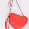 Quilted Heart Clutch – Structured PU Evening Bag