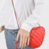 Quilted Heart Clutch – Structured PU Evening Bag