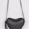 Quilted Heart Clutch – Structured PU Evening Bag