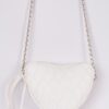Quilted Heart Clutch – Structured PU Evening Bag