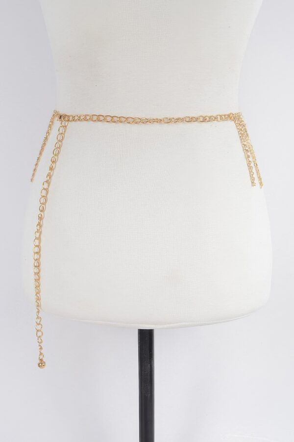 Rhinestone Curtain Belt – Draped Fringe