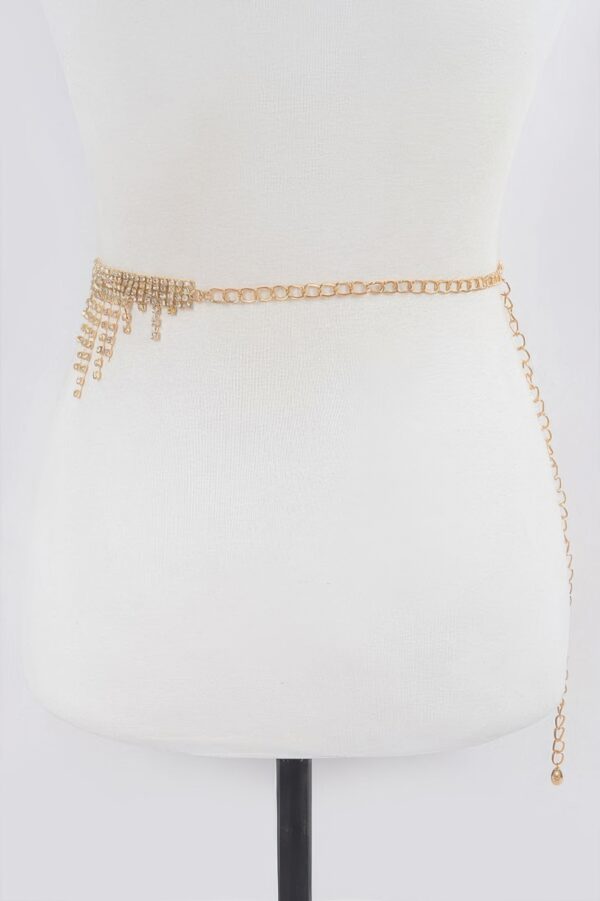 Falling Icicle Gemstone Belt – Rhinestone Cascade