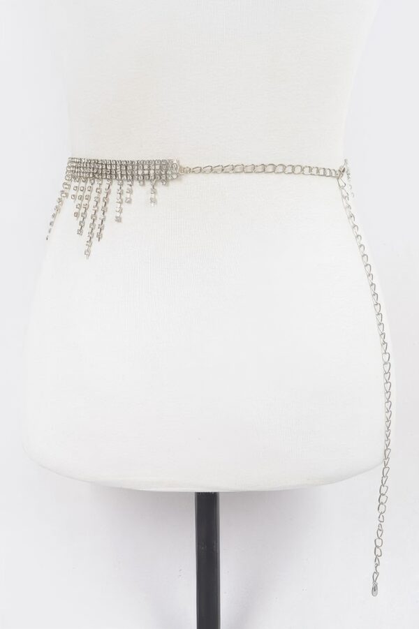 Falling Icicle Gemstone Belt – Rhinestone Cascade