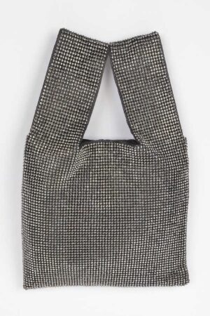 Rhinestone Studded Structured Tote – Sparkle Accent