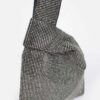 Rhinestone Studded Structured Tote – Sparkle Accent