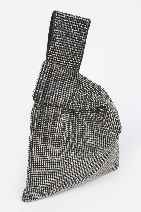 Rhinestone Studded Structured Tote – Sparkle Accent