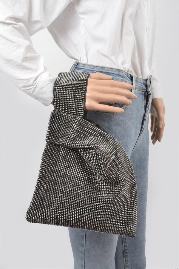 Rhinestone Studded Structured Tote – Sparkle Accent