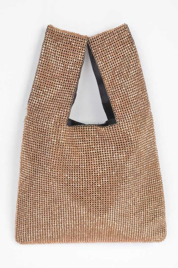 Rhinestone Studded Structured Tote – Sparkle Accent
