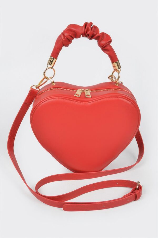 Heart Shape Top Handle Bag – Polyurethane Handbag
