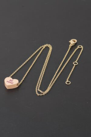 Be Mine Heart Pendant Necklace – Polished 15in Chain