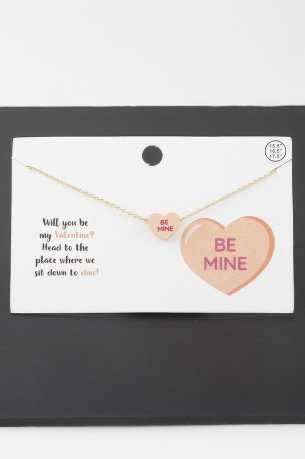 Be Mine Heart Pendant Necklace – Polished 15in Chain