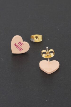 Be Mine Heart Stud Earrings – Polished Mini Hearts