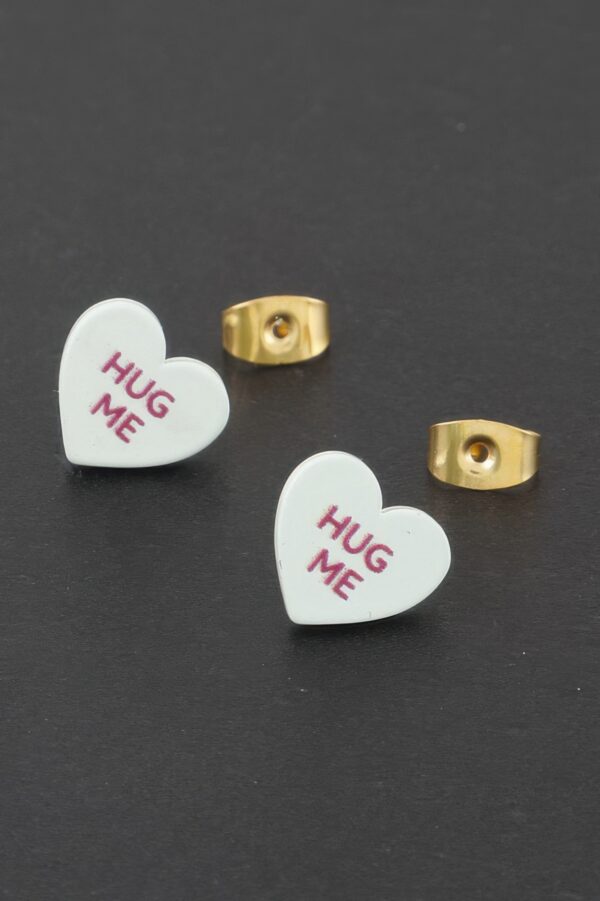 Hug Me Heart Stud Earrings – Polished Mini Hearts