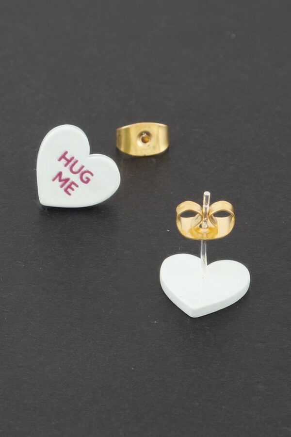 Hug Me Heart Stud Earrings – Polished Mini Hearts