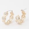 Greek Key Hoop Earrings – Polished Geometric Hoops
