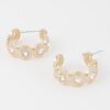 Greek Key Hoop Earrings – Polished Geometric Hoops