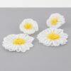 Fabric Daisy Flower Earrings – 2 x 3 in Statement