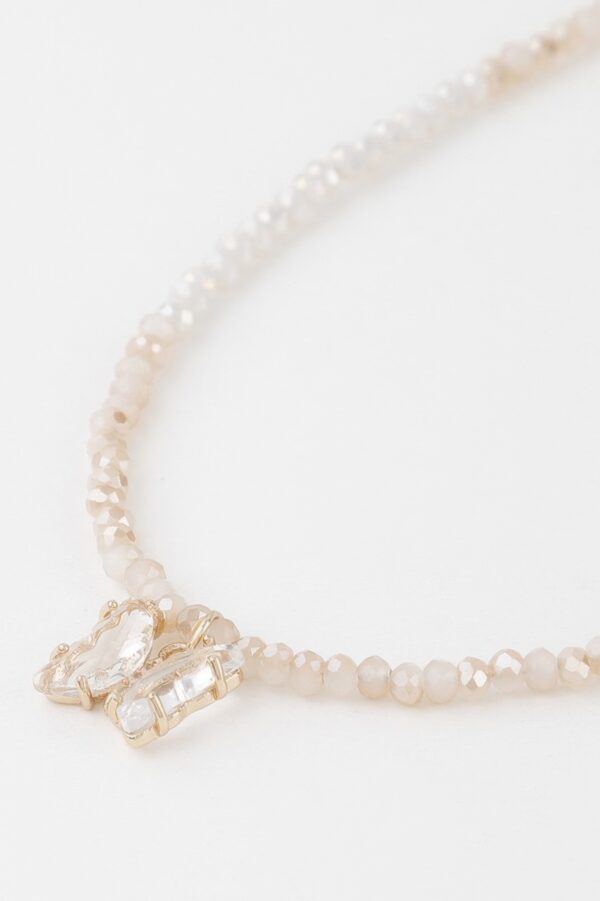Crystal Butterfly Beaded Choker Necklace