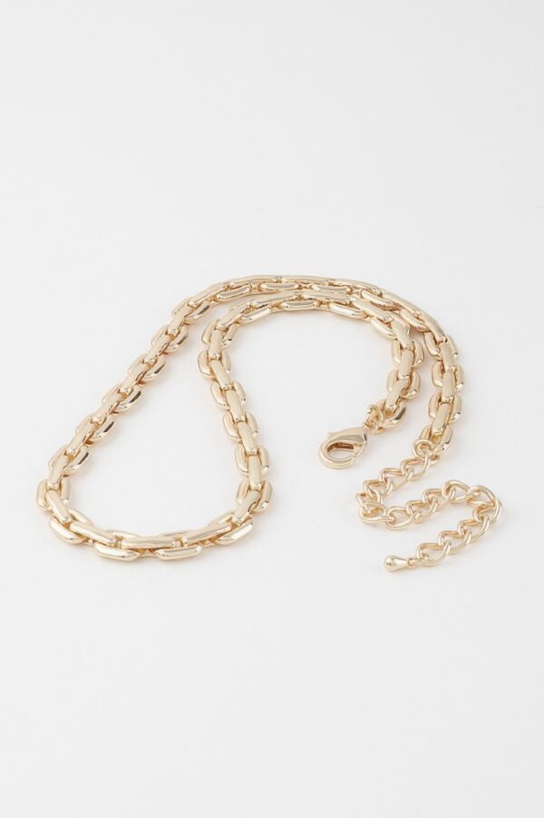 Solid Link Chain Necklace – Bold Interlocking Links