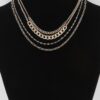 Multi Curb-Mariner Chain Necklace – Polished Metal