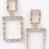Rectangular Stone Drop Earrings – Sleek Modern Frame