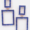 Rectangular Stone Drop Earrings – Sleek Modern Frame