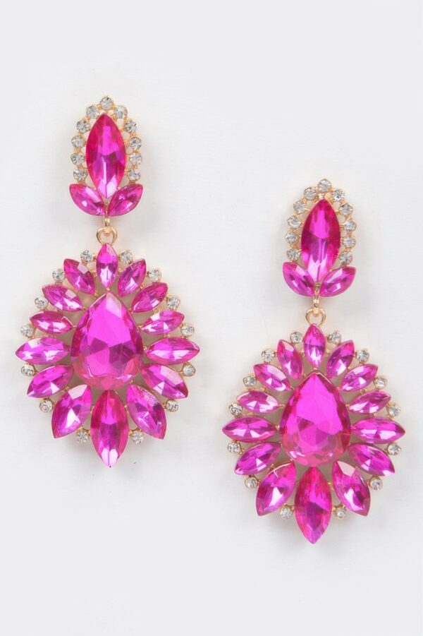 Rhinestone Dangle Earrings – Sparkling Drop