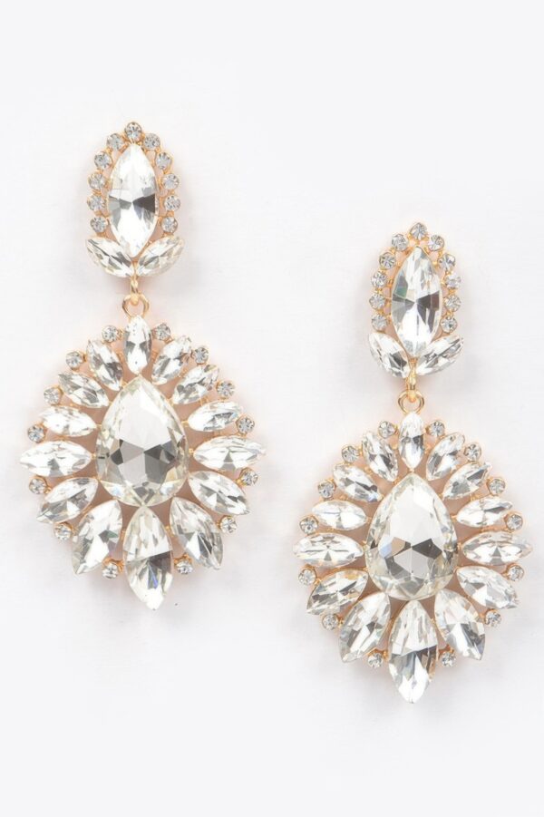 Rhinestone Dangle Earrings – Sparkling Drop
