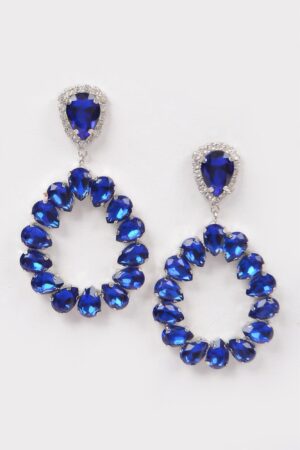 Teardrop Stone Earrings – Elongated Drop