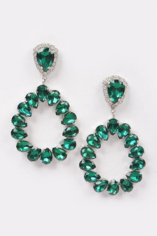 Teardrop Stone Earrings – Elongated Drop