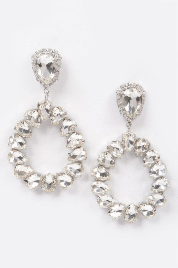 Teardrop Stone Earrings – Elongated Drop