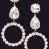 Rhinestone Dangle Earrings – Elongated Drop
