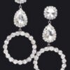 Rhinestone Dangle Earrings – Elongated Drop