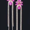 Rhinestone Fringe Earrings – Cascading Strands