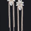 Rhinestone Fringe Earrings – Cascading Strands