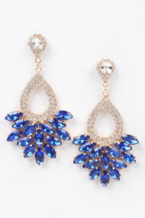 Rhinestone Drop Earrings – Sparkling Dangle Silhouette