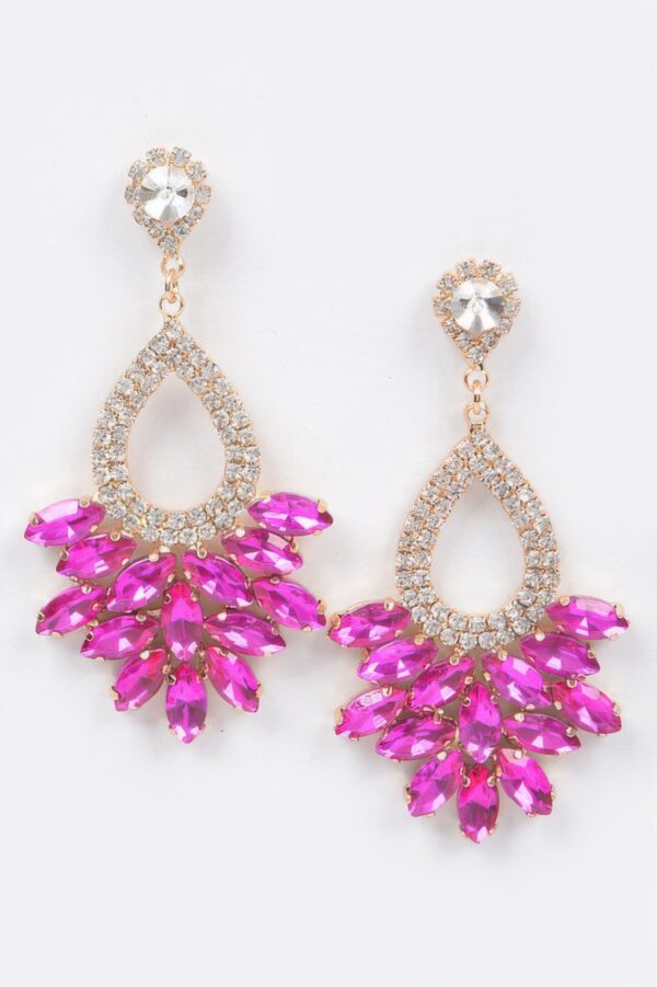 Rhinestone Drop Earrings – Sparkling Dangle Silhouette