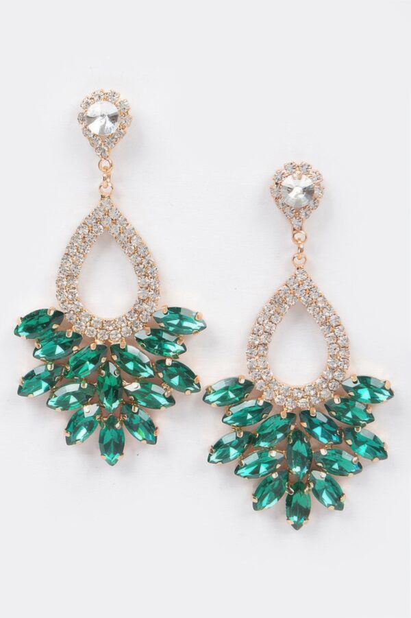 Rhinestone Drop Earrings – Sparkling Dangle Silhouette