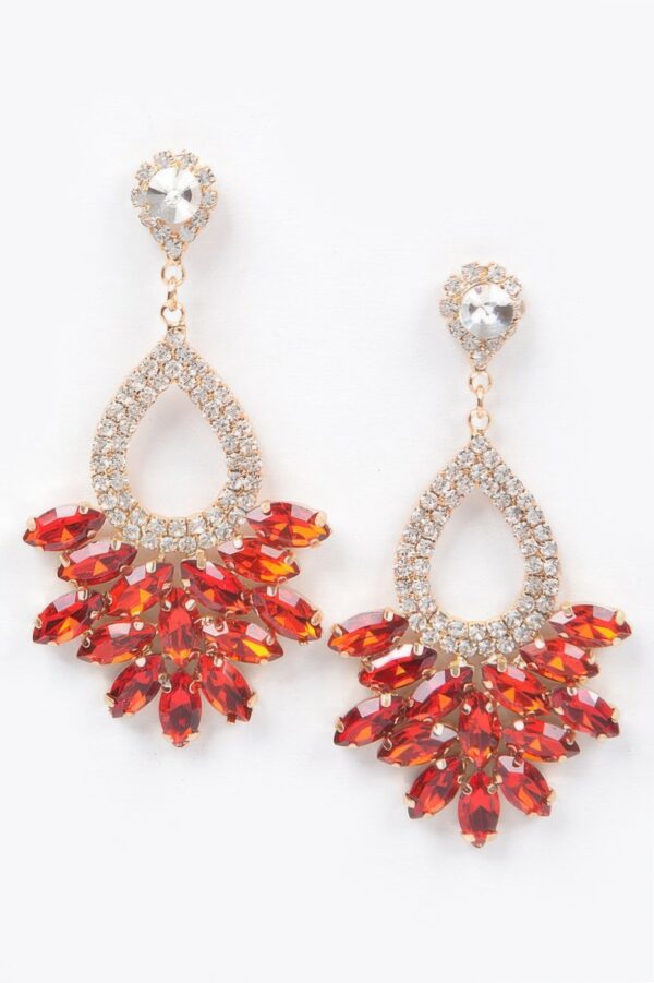 Rhinestone Drop Earrings – Sparkling Dangle Silhouette
