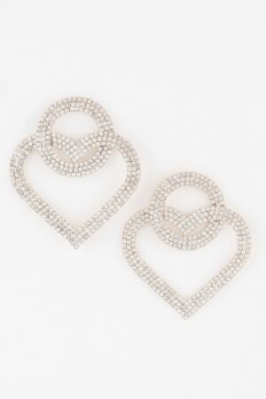 Interlaced Heart Jewel Earrings – Sparkling Drop
