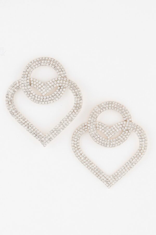 Interlaced Heart Jewel Earrings – Sparkling Drop